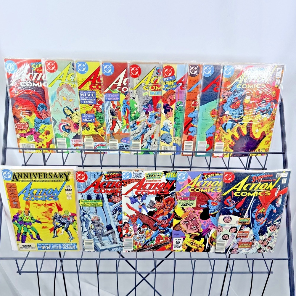Action Superman 530 531 533-536 538-539 544-548 lot Key 1st Luthors Warsuit